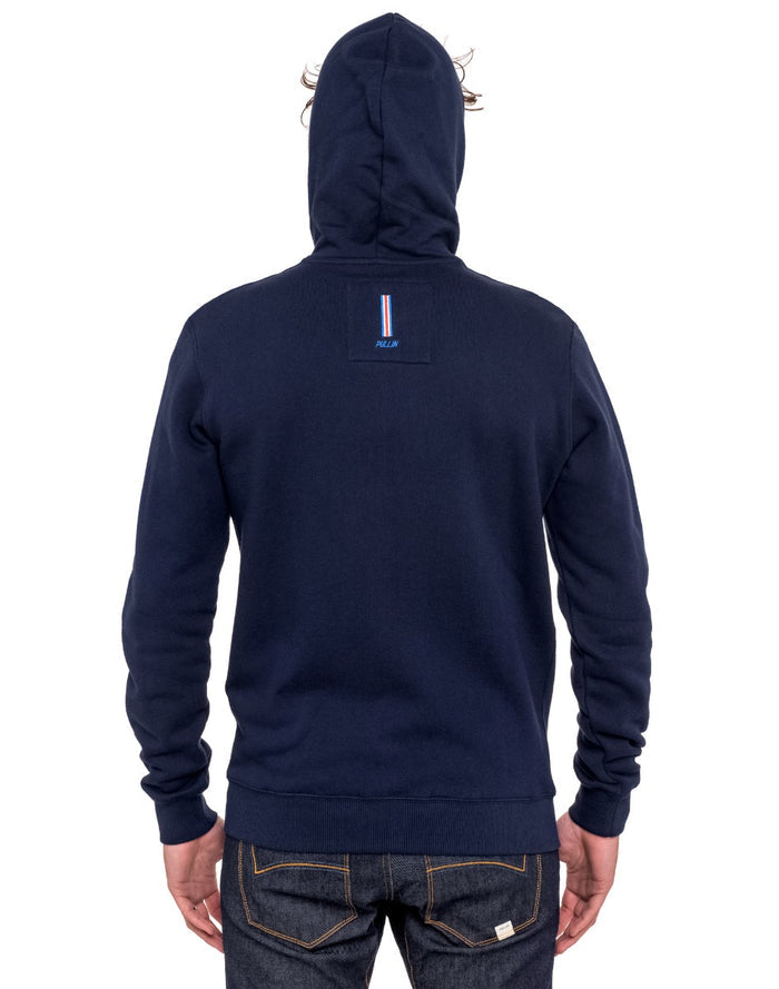 sweat homme à capuche lapinnavy PULLIN en coton