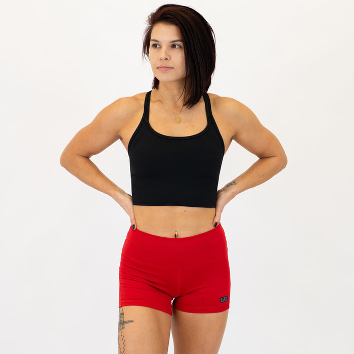 Black Switch Up Baby Crop Tank - Fitted by FLEO - 1