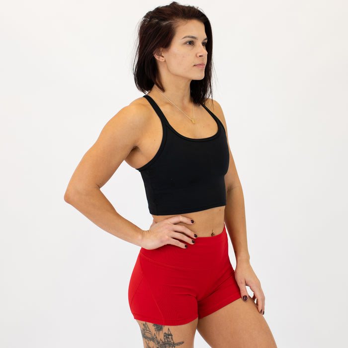 Black Switch Up Baby Crop Tank - Fitted by FLEO - 4