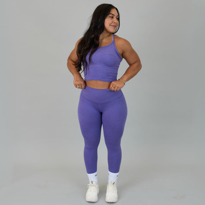 Heather Passion Flower Switch Up Crop Tank - Fitted by FLEO - 4