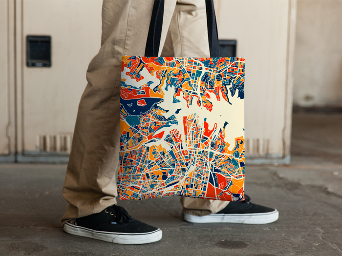 Sydney Map Tote Bag - Nsw Map Tote Bag 15x15
