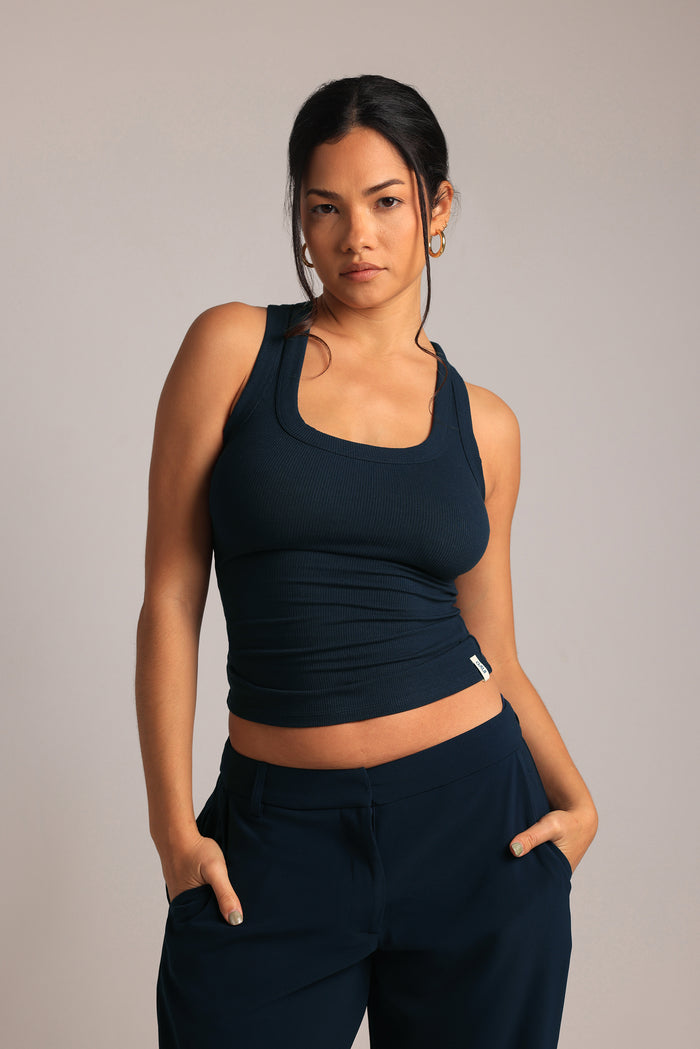 T-Shape Tank Top - True Navy