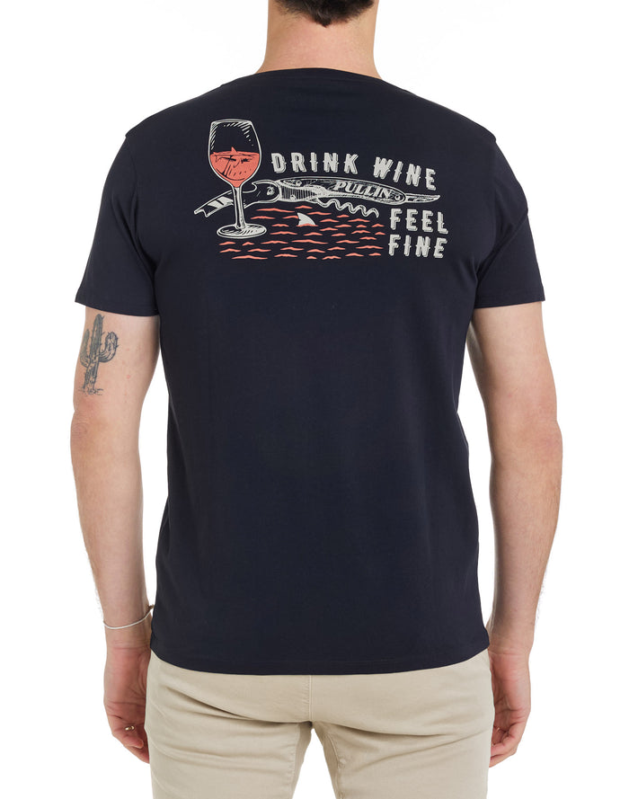 t-shirt feelfineblack PULLIN en coton