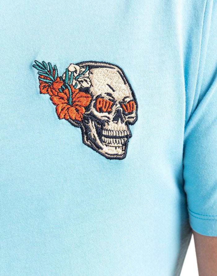 t-shirt flowskulldusk PULLIN en coton
