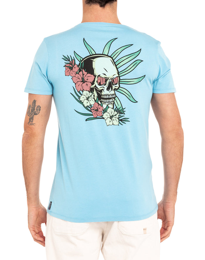 t-shirt flowskulldusk PULLIN en coton