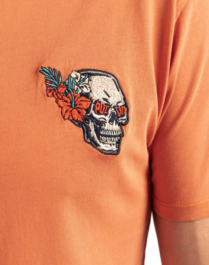 t-shirt flowskullmelon PULLIN en coton