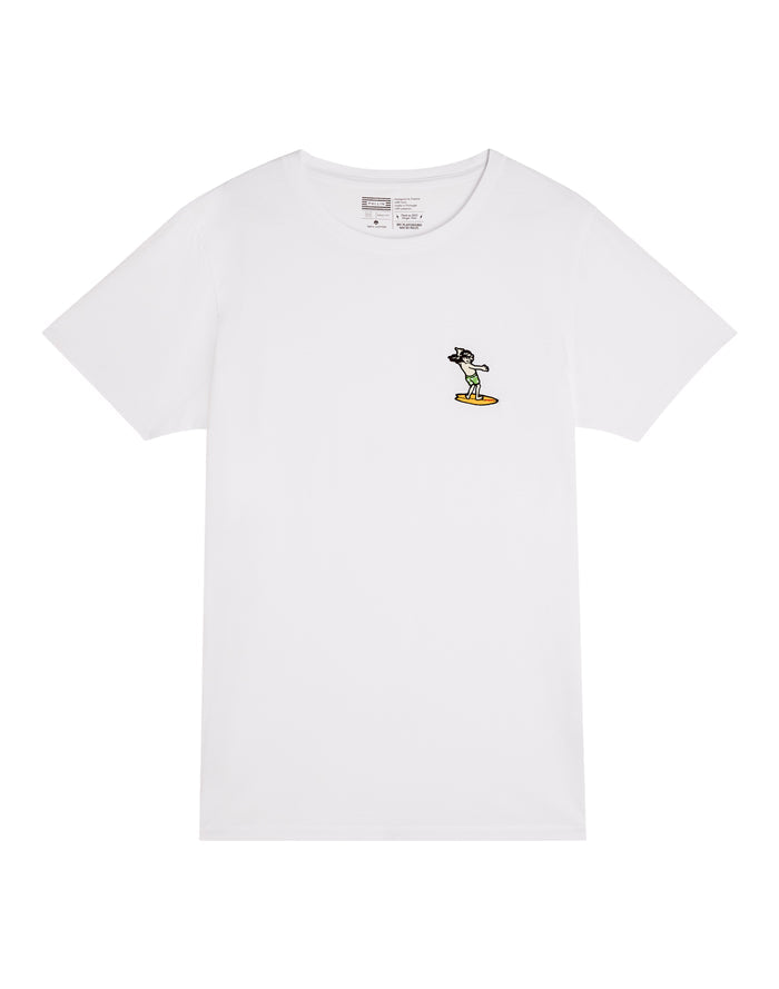 t-shirt partchchillsurfwhite PULLIN en coton