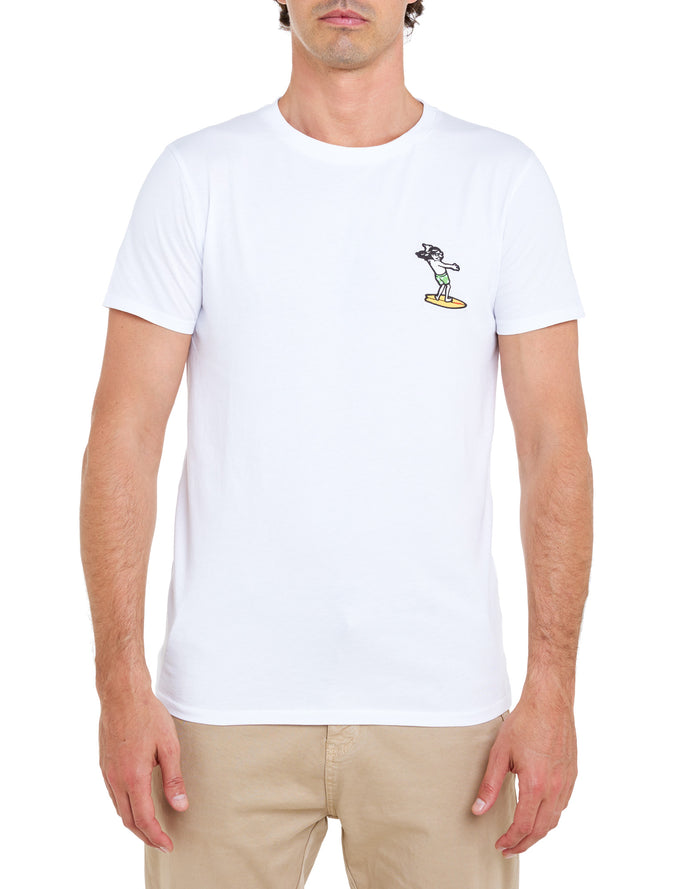 t-shirt partchchillsurfwhite PULLIN en coton
