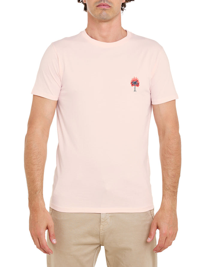 t-shirt patchburningrose PULLIN en coton