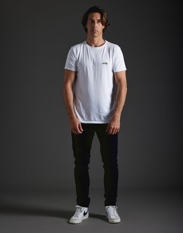 t-shirt patchcalifwhite PULLIN en coton