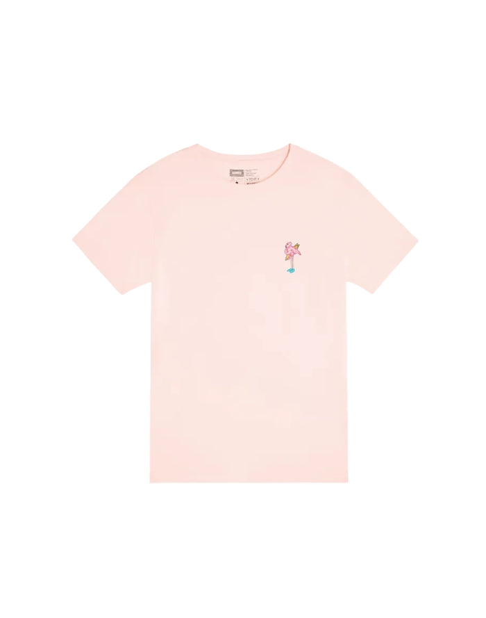 t-shirt patchflamingorose PULLIN en coton
