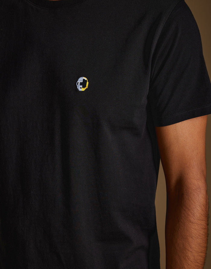 t-shirt patchlegendblack PULLIN en coton