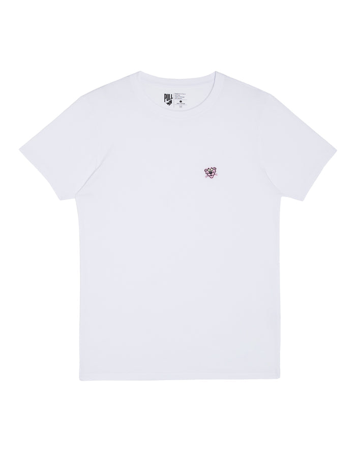 t-shirt patchmadpinkywhite PULLIN en coton