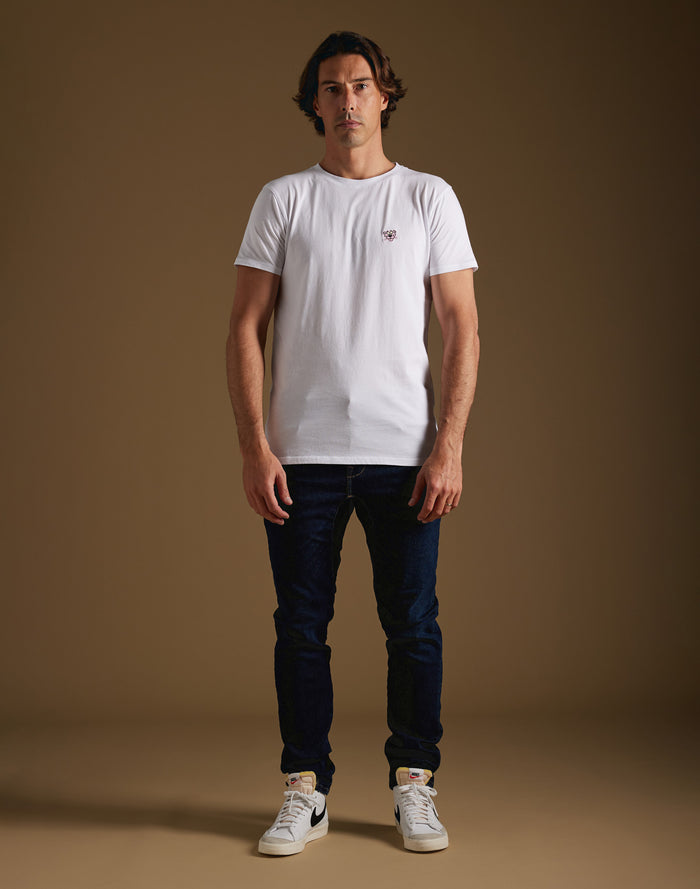 t-shirt patchmadpinkywhite PULLIN en coton