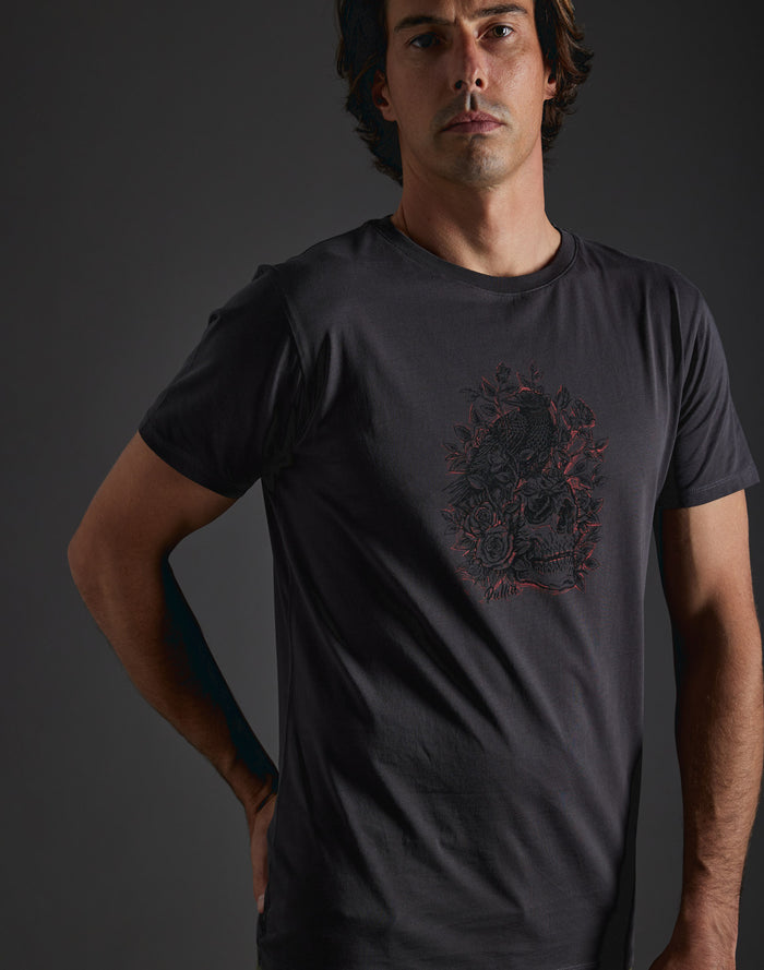 t-shirt skulli PULLIN en coton