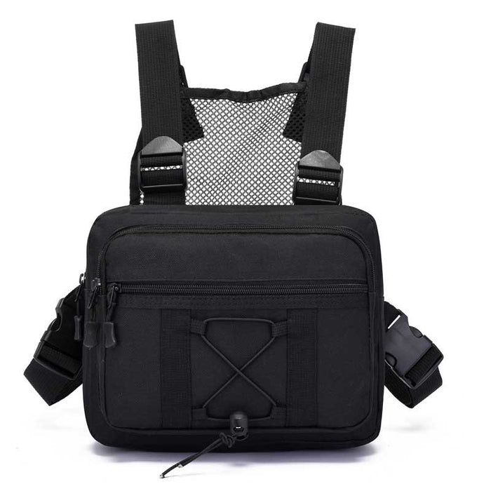 Tactical chest harness pocket
