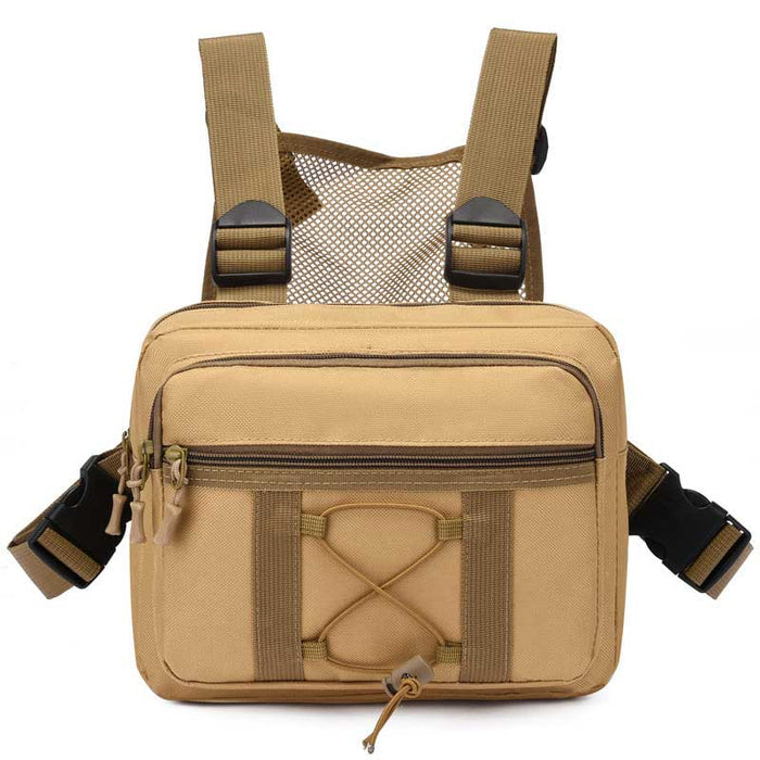 Tactical chest harness pocket