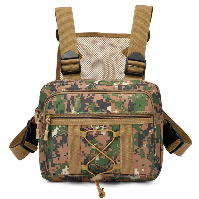 Tactical chest harness pocket