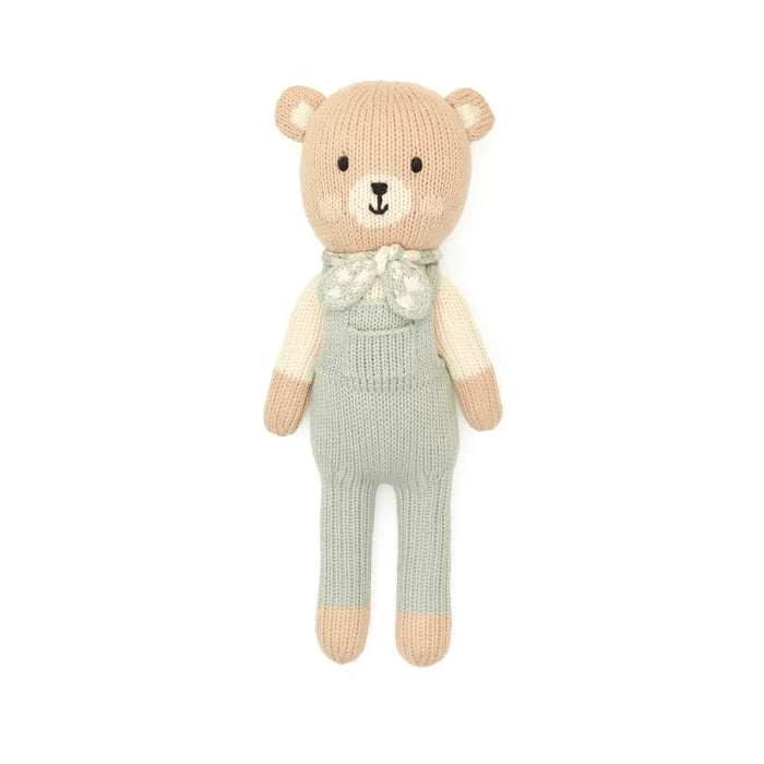 teddy arthur the farmer bear 11"" - smokey green/natural
