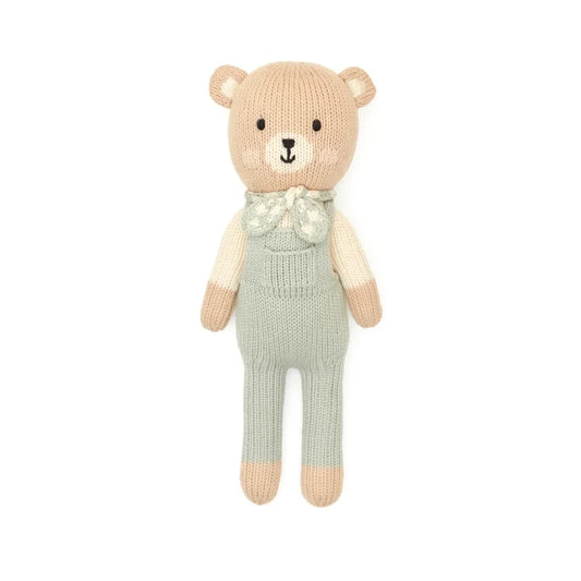 teddy arthur the farmer bear 11"" - smokey green/natural