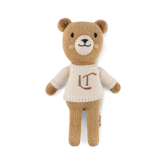teddy lil teddy storybook with sweater - natural/ivory