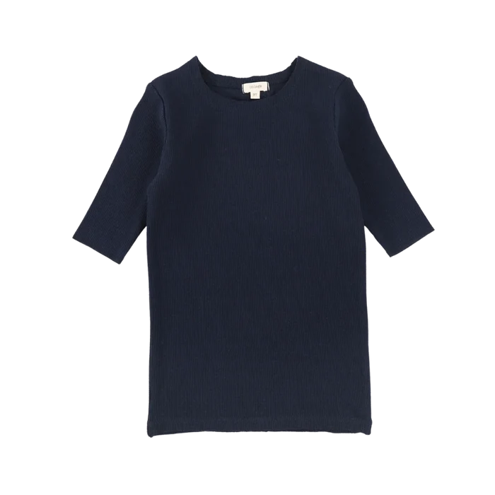 tee 3/4 ribbed - navy