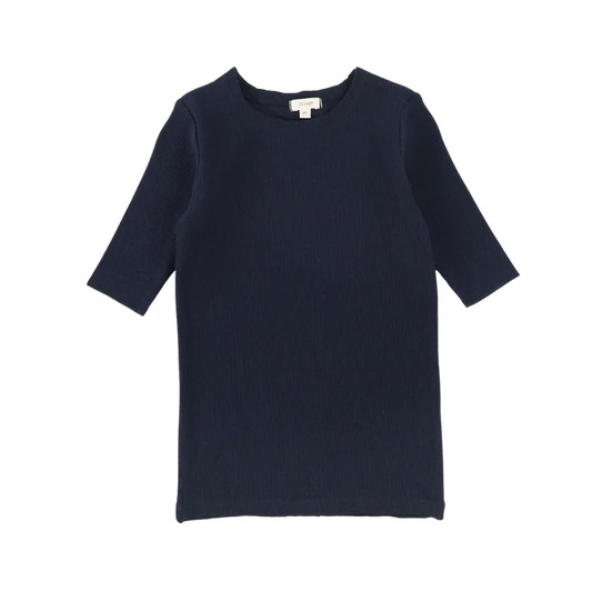 tee 3/4 ribbed - navy