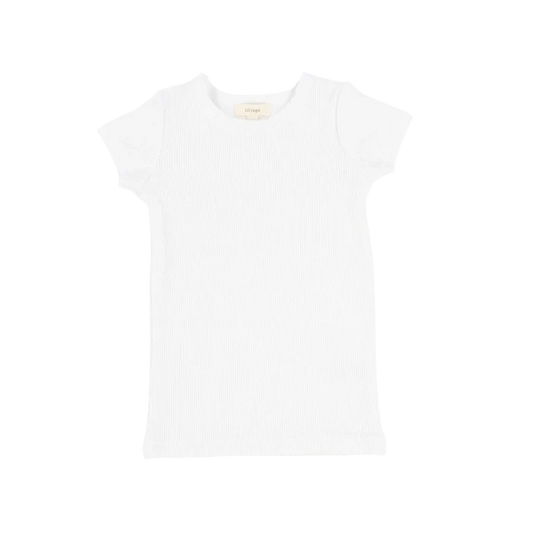 tee s/s ribbed  - pure white