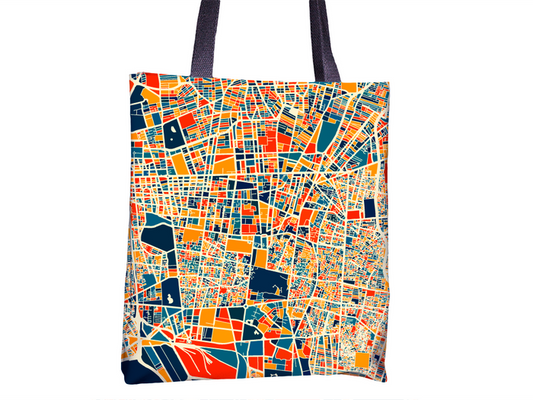 Tehran Map Tote Bag - Iran Map Tote Bag 15x15