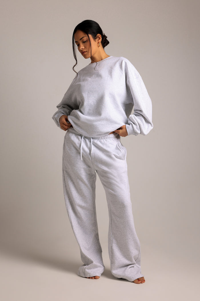 The Boyfriend Sweatpants - Light Heather Gray