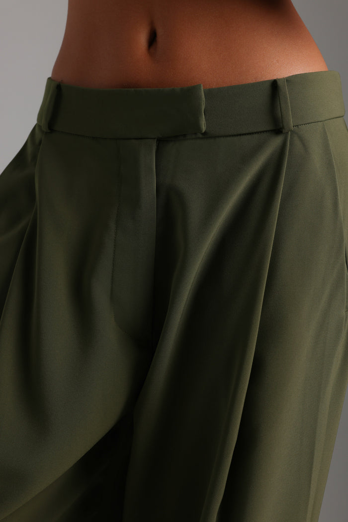 The Ivy Wide-Leg Trousers - Cypress