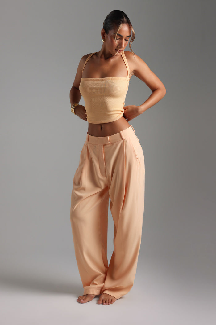 The Ivy Wide-Leg Trousers - Honeypeach