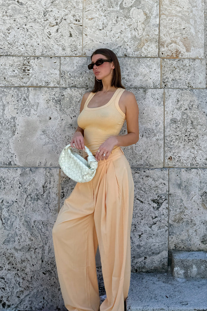 The Ivy Wide-Leg Trousers - Honeypeach