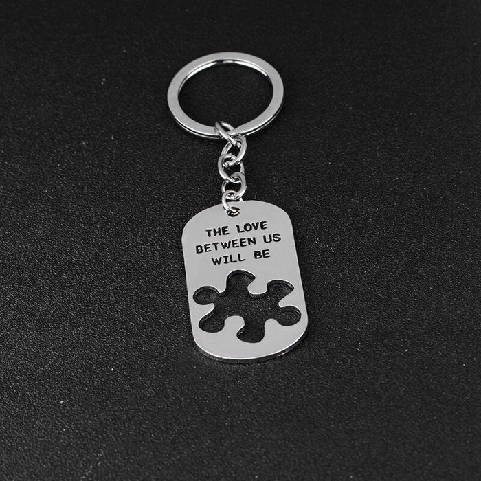 The Love Between Us Will Be Forever and Ever Puzzle Necklace