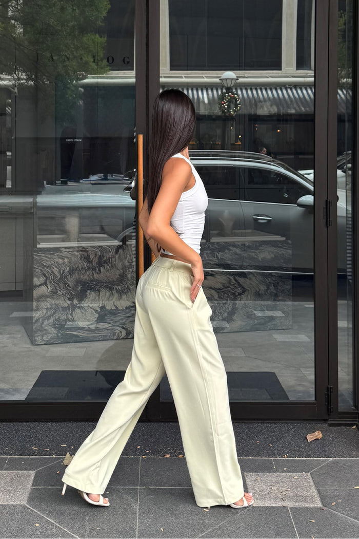 The Modern Straight Leg Trousers - Peppermint Tea