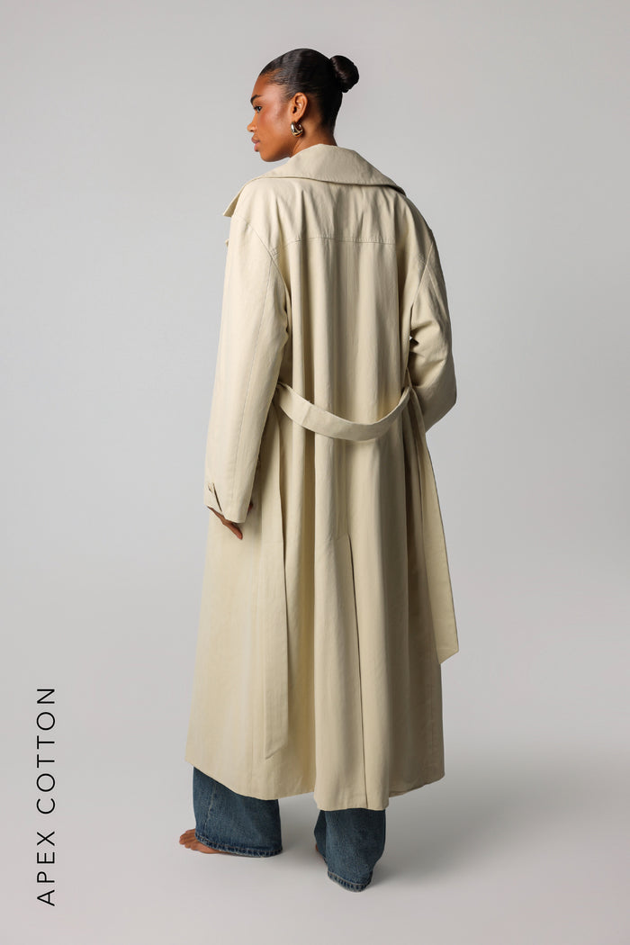 The Origin Longline Trench Coat - Khaki