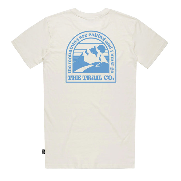 The Trail Co. Casual Tee | Mountains Calling Natural | Unisex