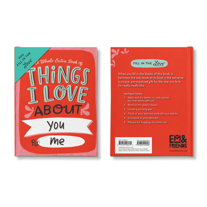 Things I Love About *YOU* Fill in the Love Journal