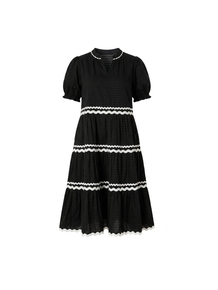 Threadz Ric Rac Black & White Dress