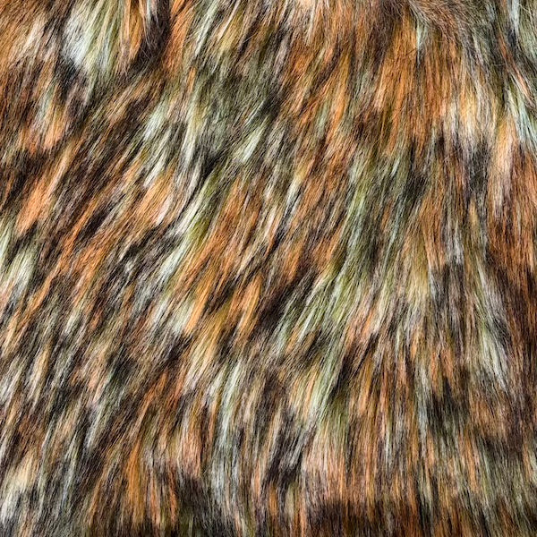 Three Tone Shaggy Faux Fur Fabric - Fashion Fabrics LLC