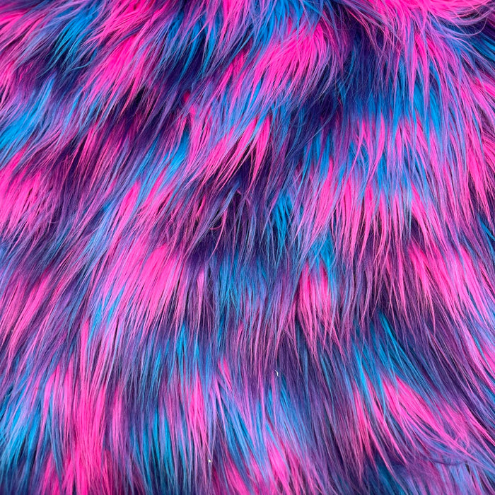 Three Tone Shaggy Faux Fur Fabric - Fashion Fabrics LLC
