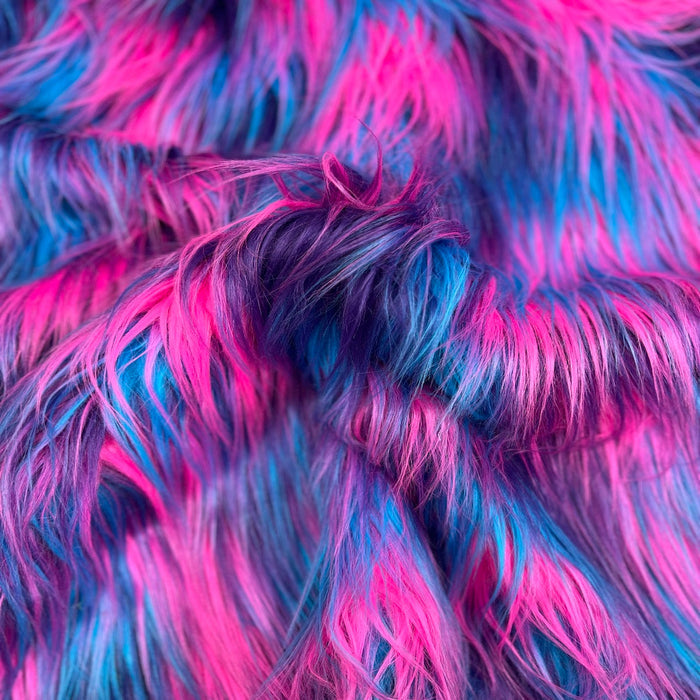 Three Tone Shaggy Faux Fur Fabric - Fashion Fabrics LLC