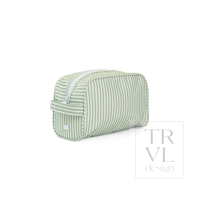 Toiletry Bag | Sage Stripe