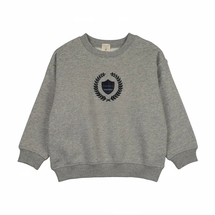 top l/s fan club big logo sweatshirt - light gray heather