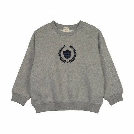 top l/s fan club big logo sweatshirt - light gray heather