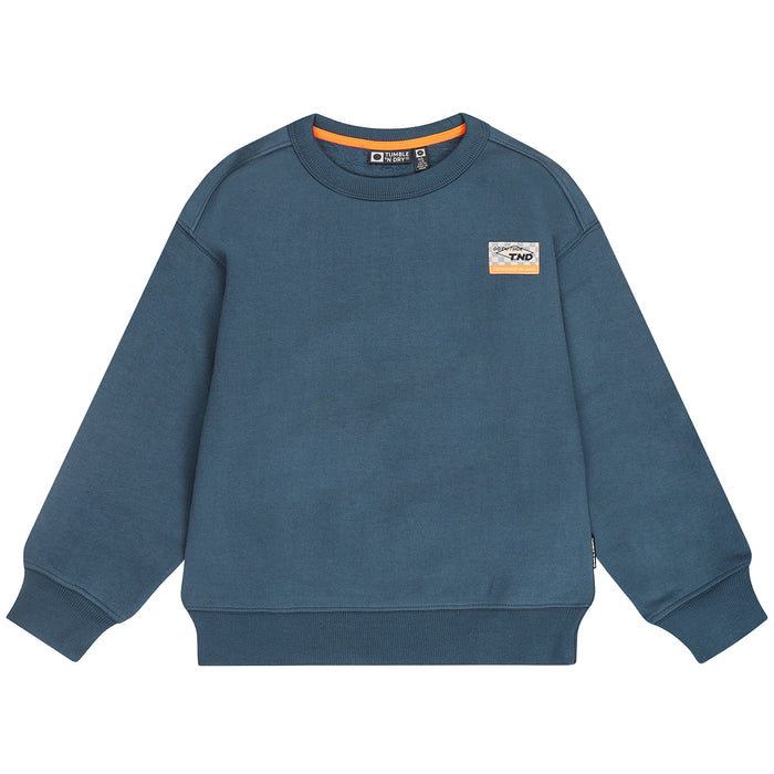 top l/s label sweatshirt - blue wing teal