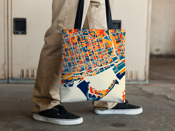 Toronto Map Tote Bag - To Map Tote Bag 15x15