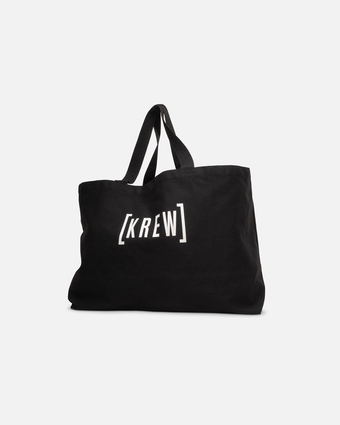 Black canvas tote bag – KREW Totelly