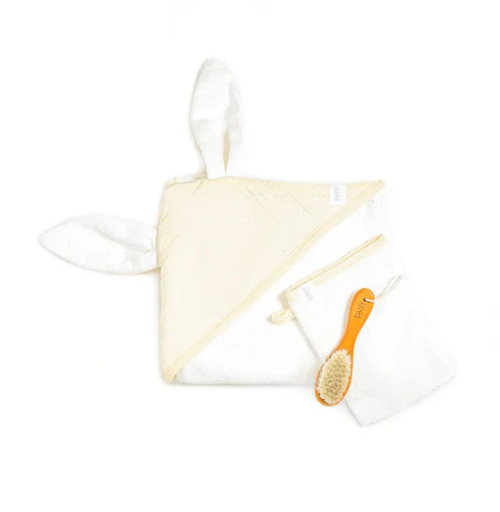 towel hooded 1st spa set - sunlit cream