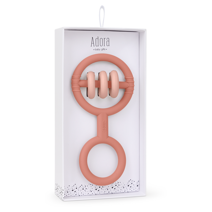 toy baby rattle teether - rosewood